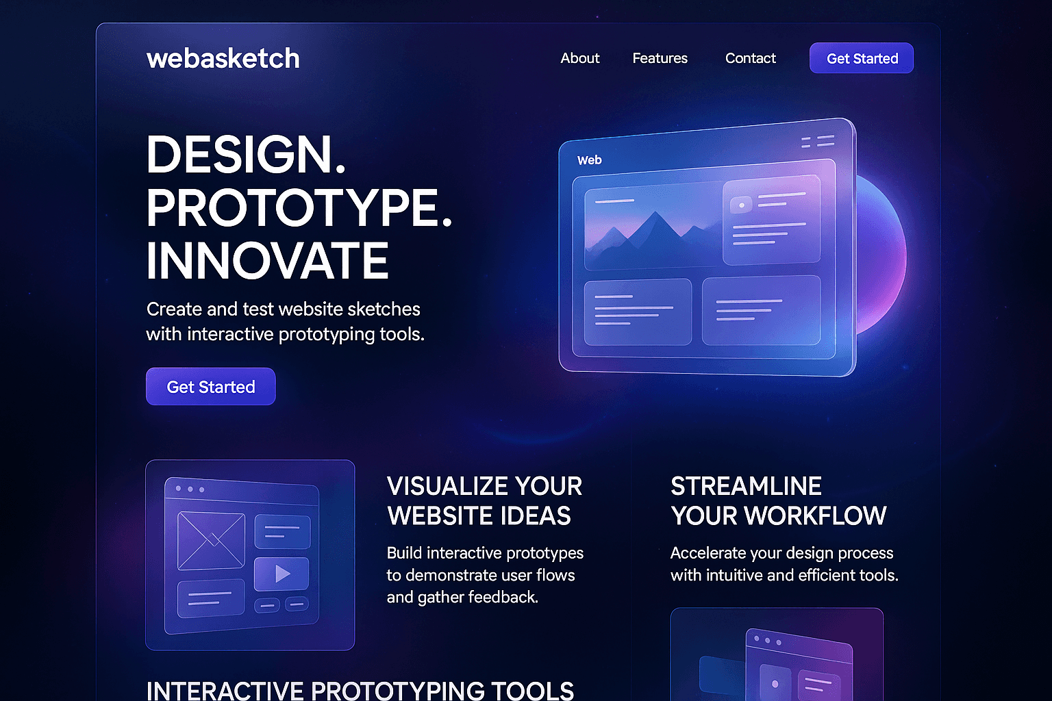 webasketch.com website mockup